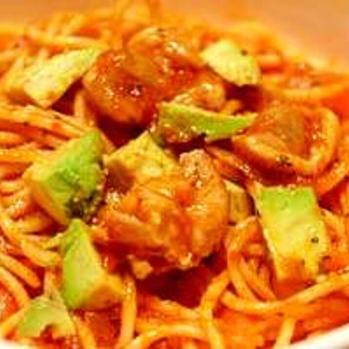 アボカド チキントマトソースパスタ レシピ 作り方 By ホヌ Honu 楽天レシピ